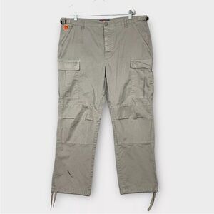 Empyre Cargo Relaxed Fit Baggy Pants Mens 36 Fit 38x29 Beige Skater Hip Hop Y2K